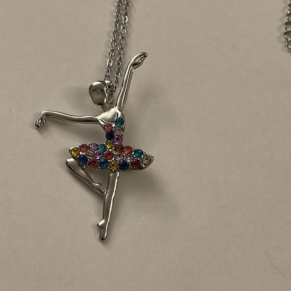 Pretty colorful Ballerina Dancer Necklace BV1